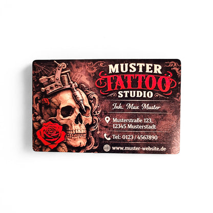 Metall-Visitenkarte 8,5 × 5,5 cm